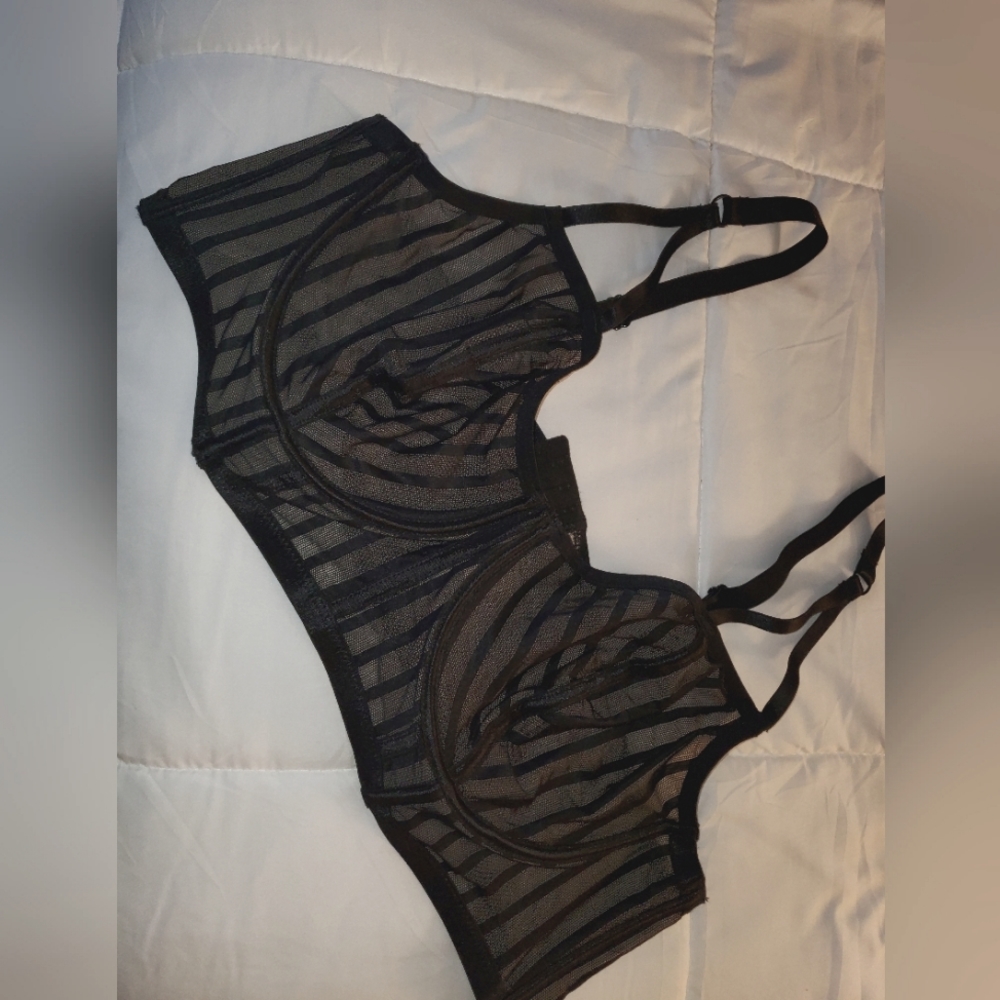 Torrid pinstriped bralette